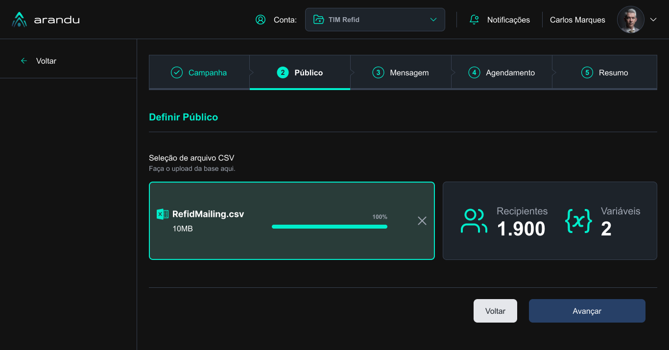 Selecao de Publico Alvo